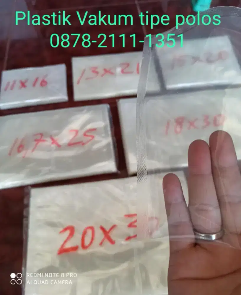 Plastik vakum polos / nylon / plastik untuk vacuum makanan