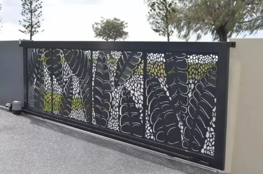 Pintu Sliding Swing - laser cutting metal