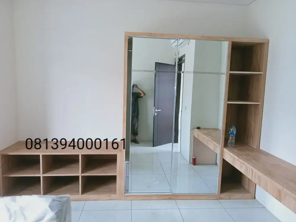 Lemari meja belajar custom