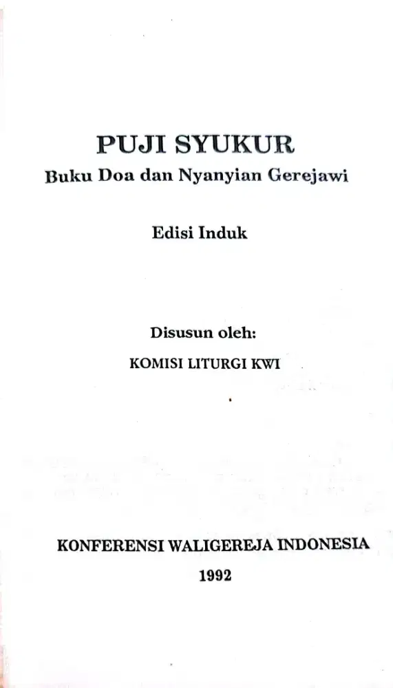 Buku puji syukur
