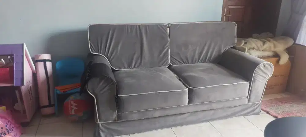 Sofa 2 Seater Jumbo Warna Grey