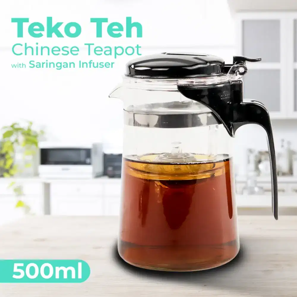 homadise teko teh chinese teapot with saringan infuser 500ml