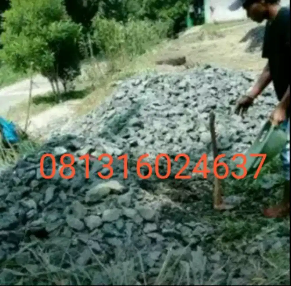Sirtu/sirdam makdam/abu batu gunung/pasir hitam cor/limbah puing