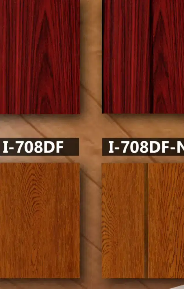 Harga Plafon PVC Urat Kayu Laminet Terpasang