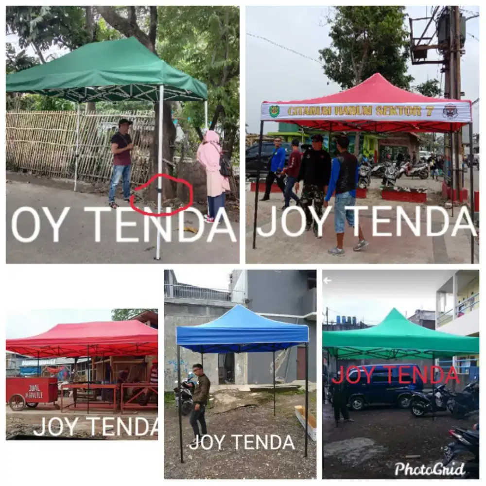 Joy tenda,gudang tenda lipat, kain atap, dinding