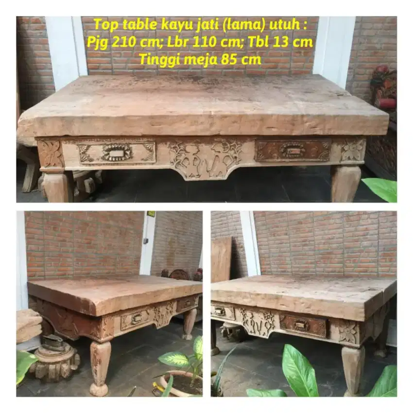 Meja Kayu Jati Tua