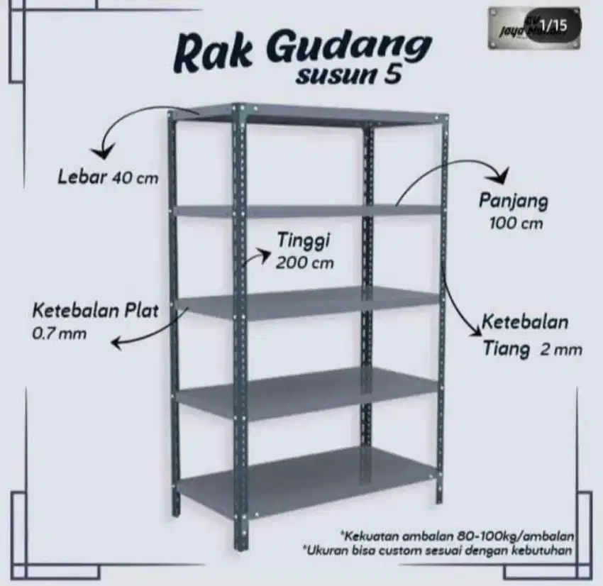 Rak gudang serbaguna