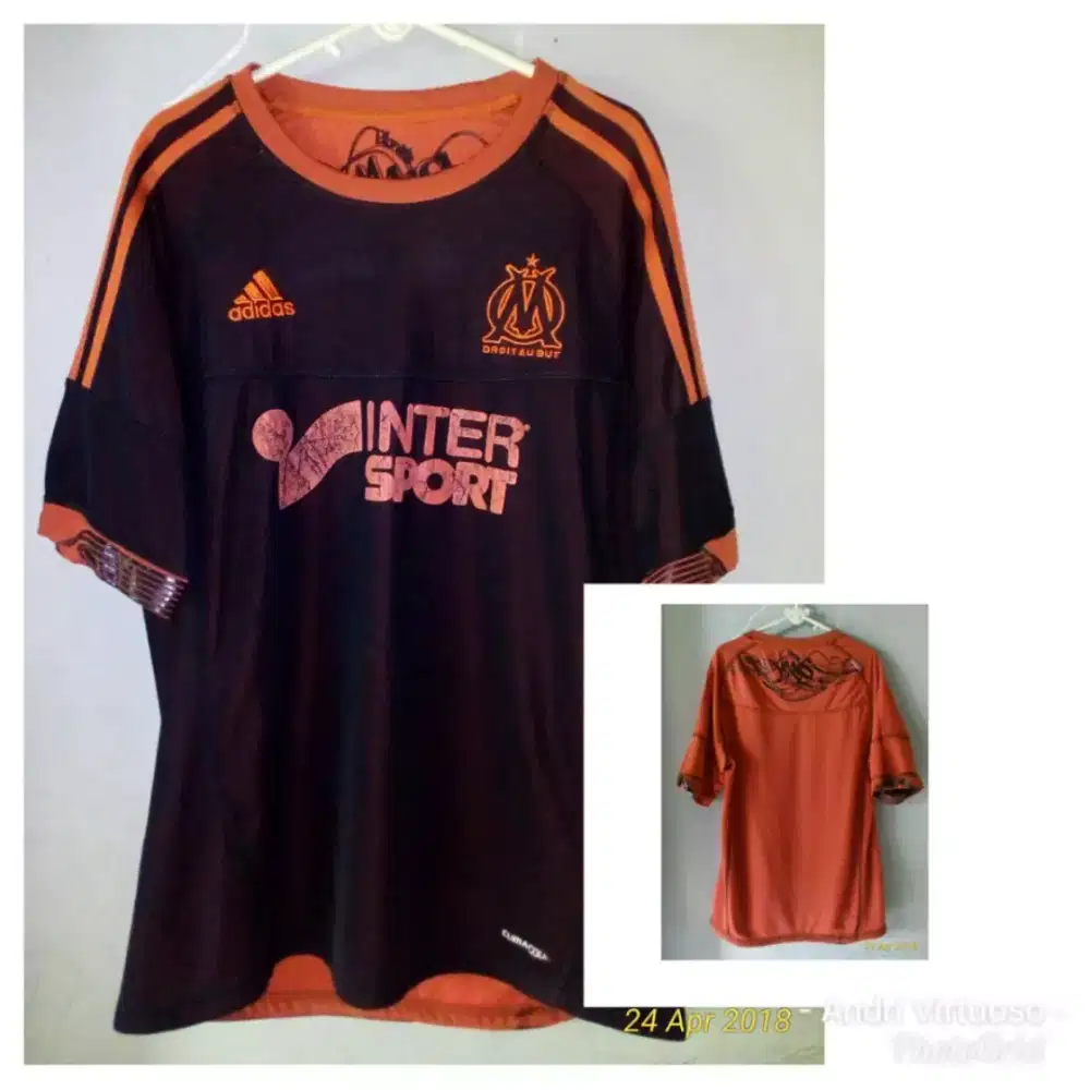JERSEY ADIDAS RETRO LANGKA UNIK MARSEILLE 3RD BOLAK-BALIK/REVERSIBLE