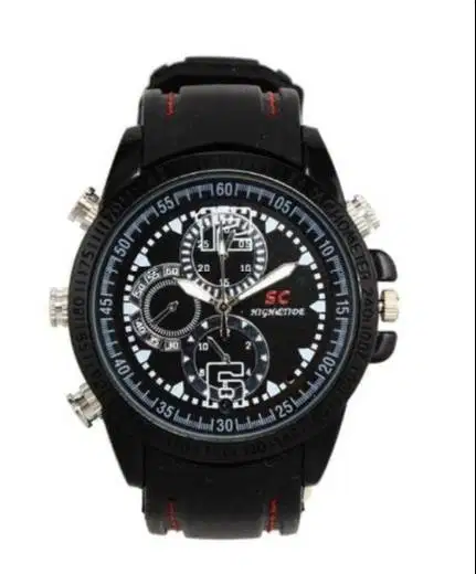 Spy Cam Watch 8Gb ( Kamera Jam Tangan) Tali Hitam