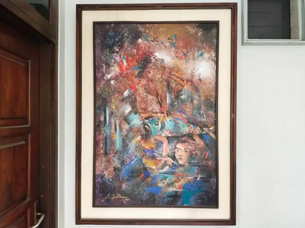Lukisan Abstrak Tempo Doeloe Karya Pelukis (B.Suleiman) Harga Nego