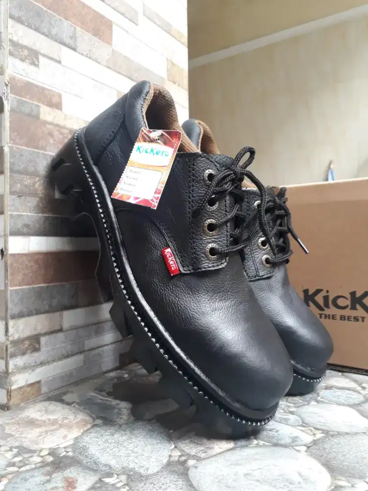 Sepatu safety kulit asli ujung besi kr02 36-46