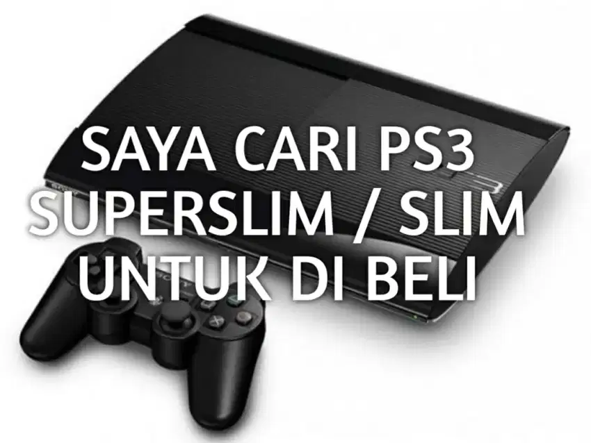 MENCARI PS3 PS 3 PLAYSTATION 3 SUPERSLIM CEMPAKAPUTIH