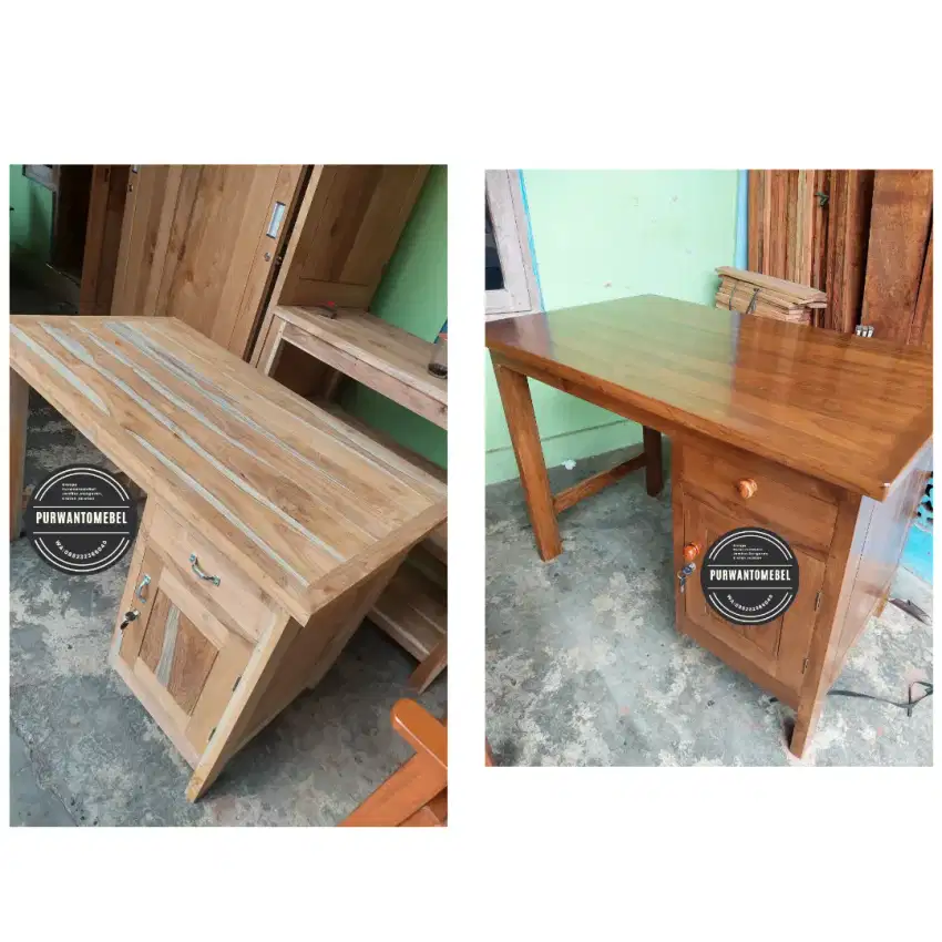 Meja kantor kayu jati TPK