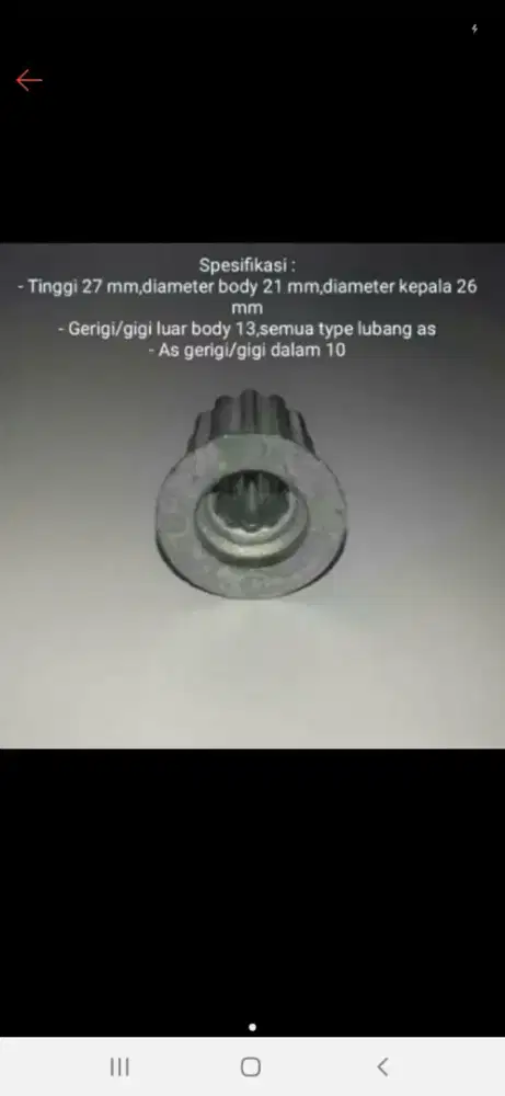 Gear Gir Gigi Gerigi As 10 Pulsator Spare Part Suku Cadang Mesin Cuci