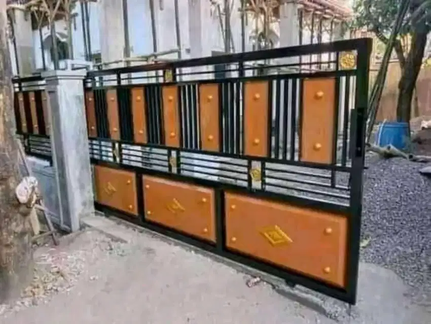 Pagar dorong minimalis