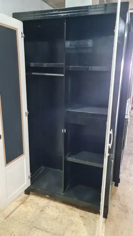 Lemari Pakaian Baju 2 Kayu Blokteak Termurah Free Ongkir