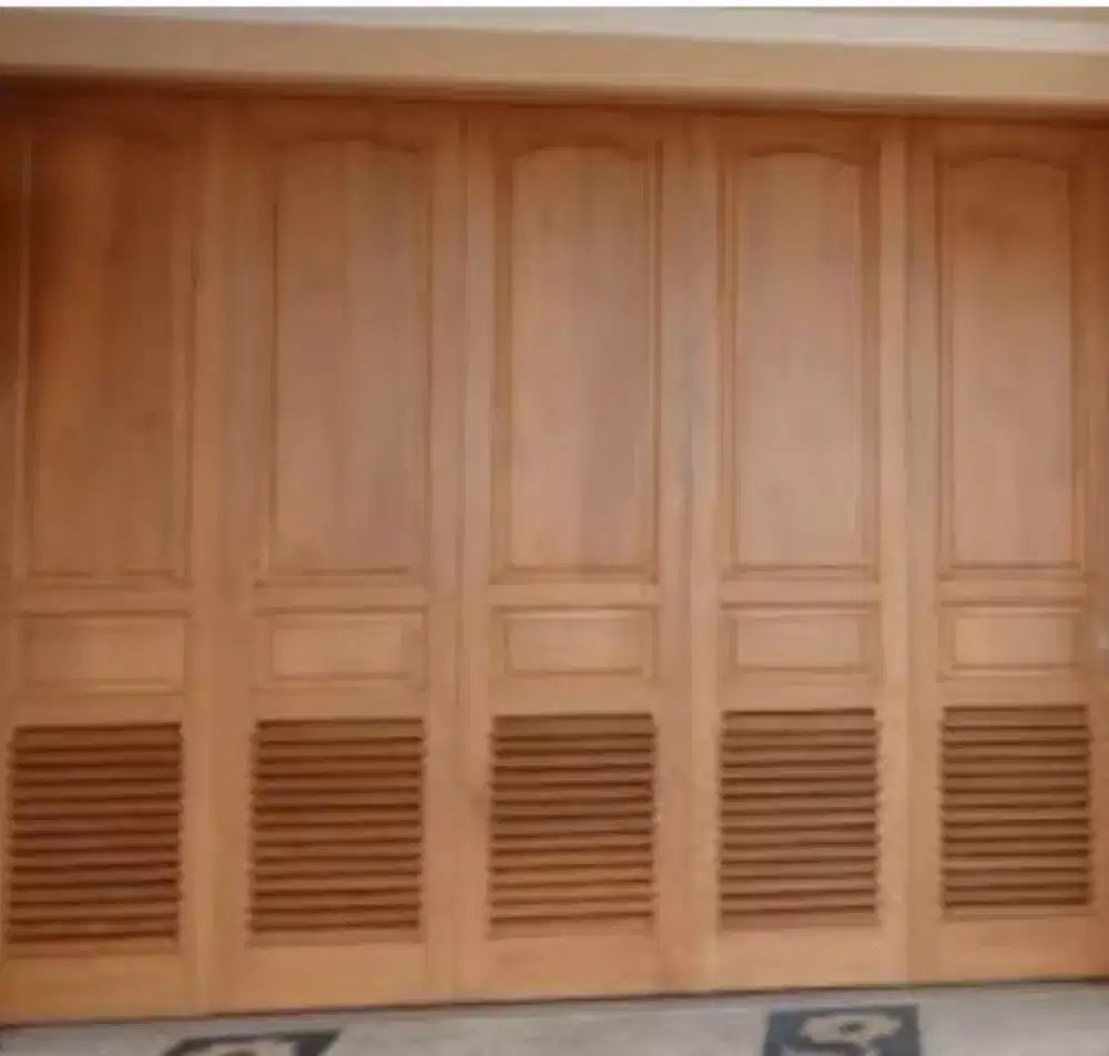 Kusen pintu garasi kayu jati