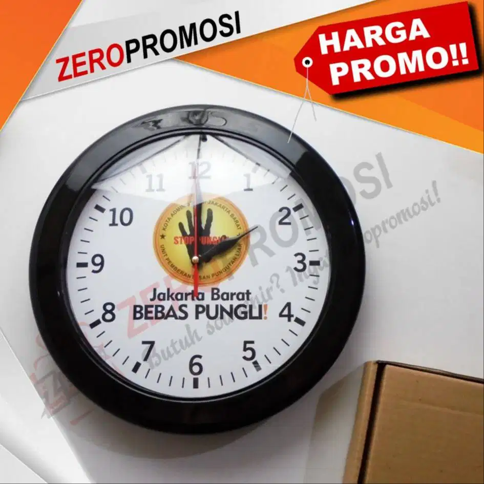 Souvenir Jam Dinding Plastik Ogana Kokoh Kode 8888