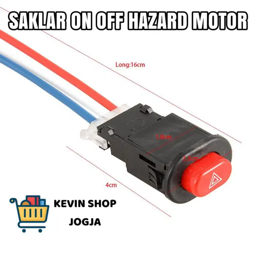 saklar hazard motor mobil 12 volt new