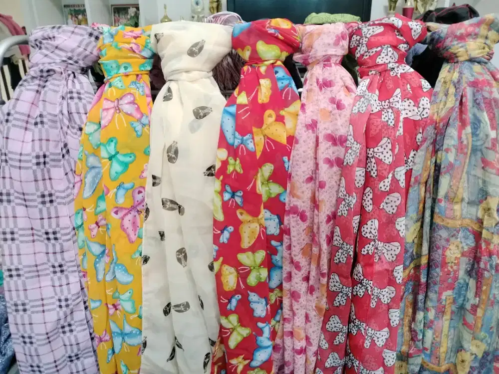 Pasmina motif bahan katun