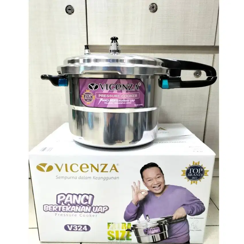 Panci Presto Vicenza V-324 8 Liter 24 Cm Pressure Cooker Dapur Kitchen