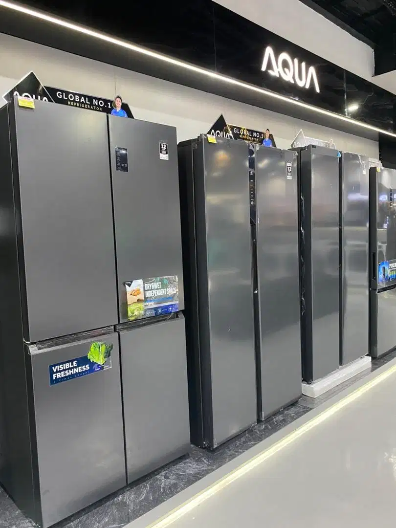 #KREDIT KULKAS SIDE BY SIDE AQUA INVERTER PROMO GRATIS 1x CICILAN
