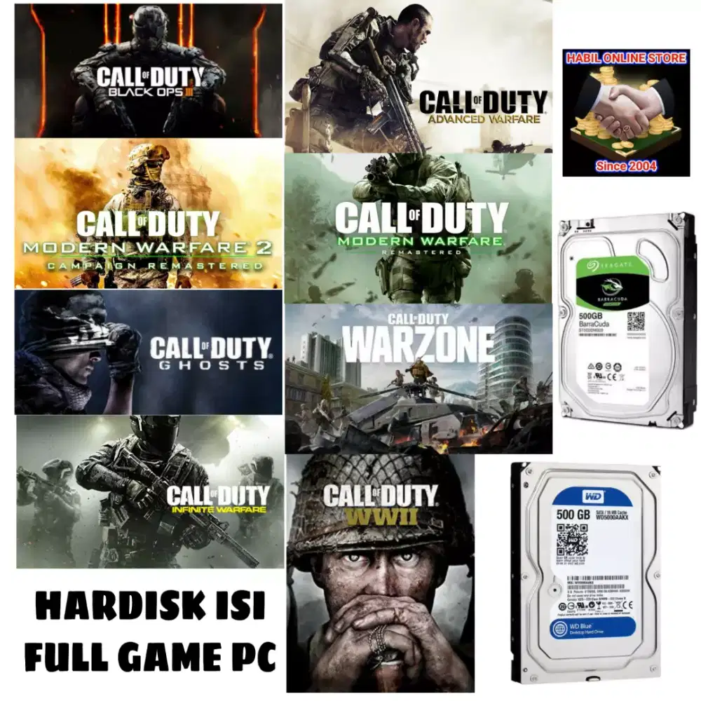 Hardisk 500GB Isi Game PC Bebas Request