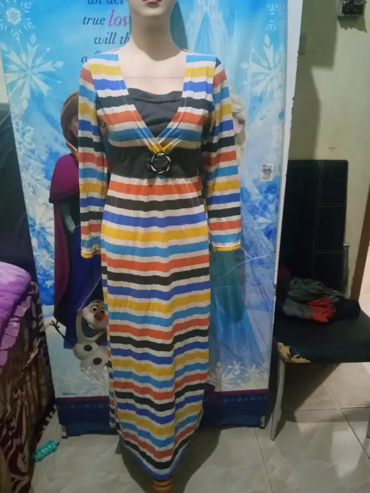 Gamis rainbow kerenn cuma 35 rb
