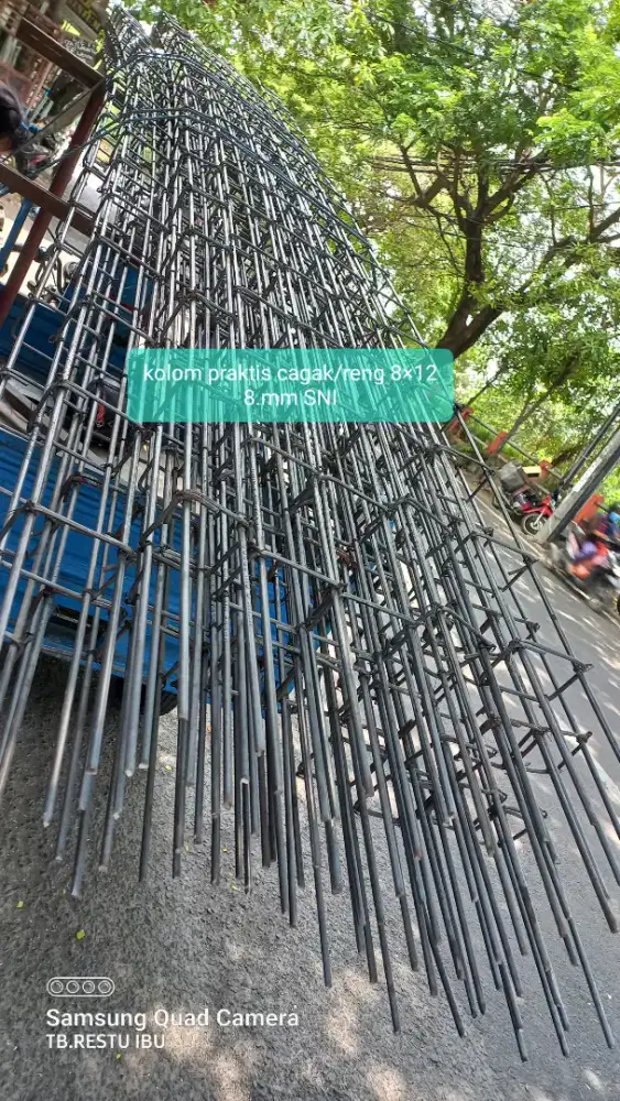Besi rakitan kolom cagak tiang 8×12