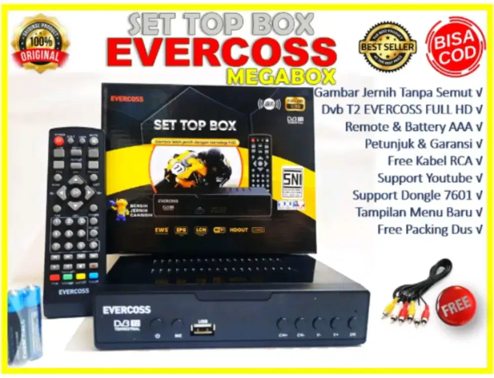 Stb tv digital set top box SNI evercoss luby advan aldo matrix