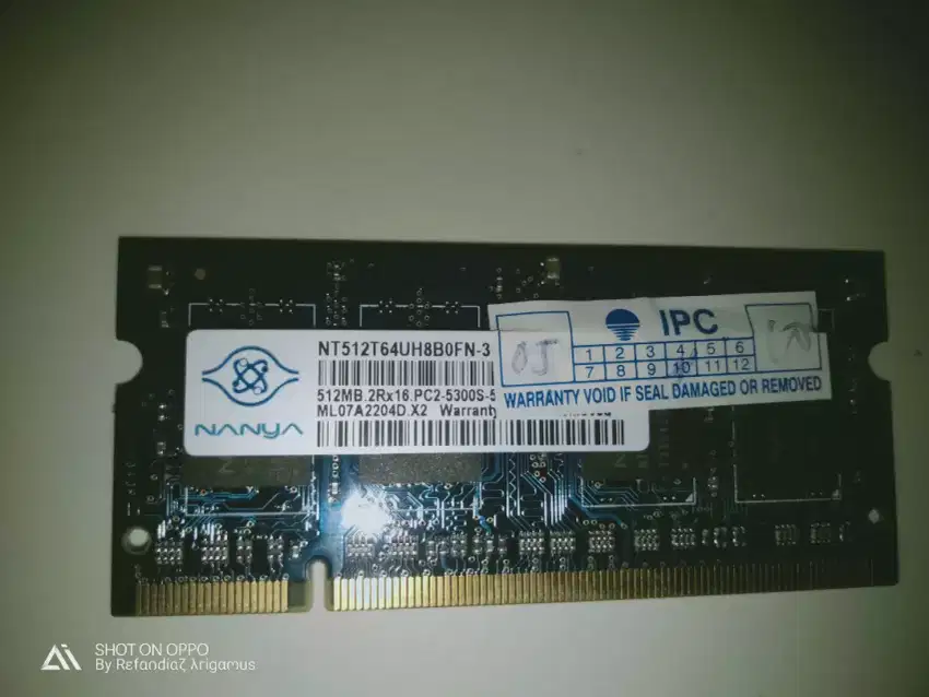 RAM Sodim DDR2 PC5300 667Mhz 1.5Gb+512Mb