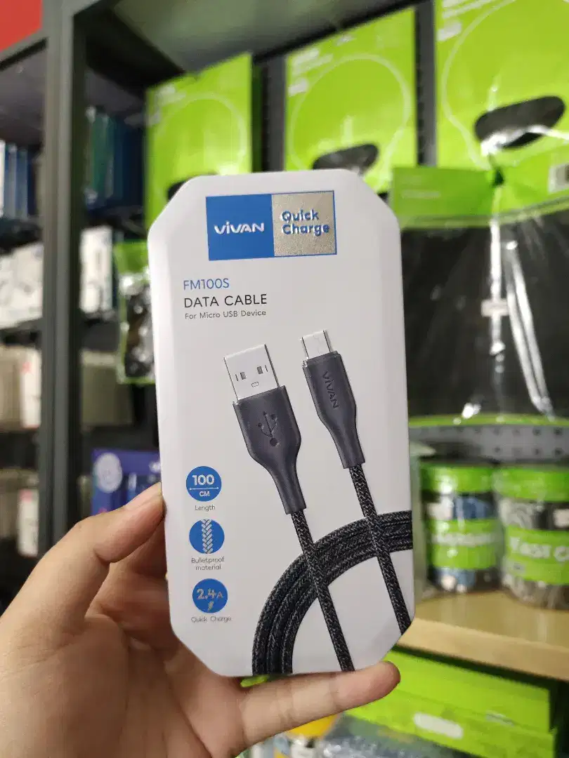 Kabel Data VIVAN FM100s ( Micro USB) MURAH MERIAH!! ( RAVE CELL SAKO)