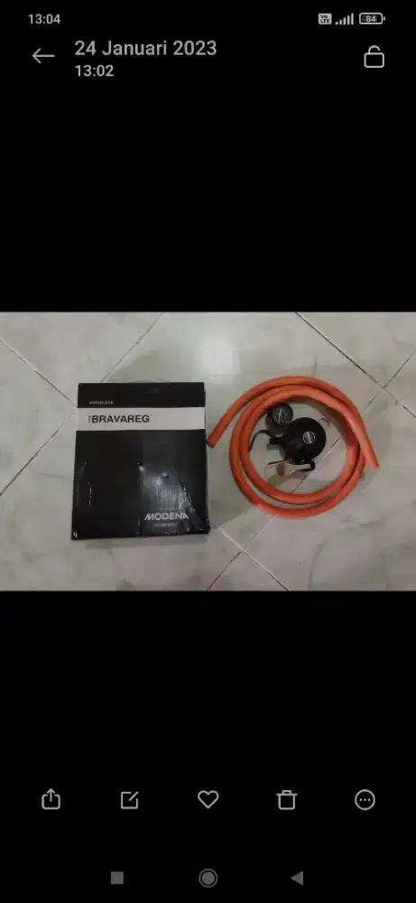 Slang, Regulator & Klep merk MODENA original (baru)