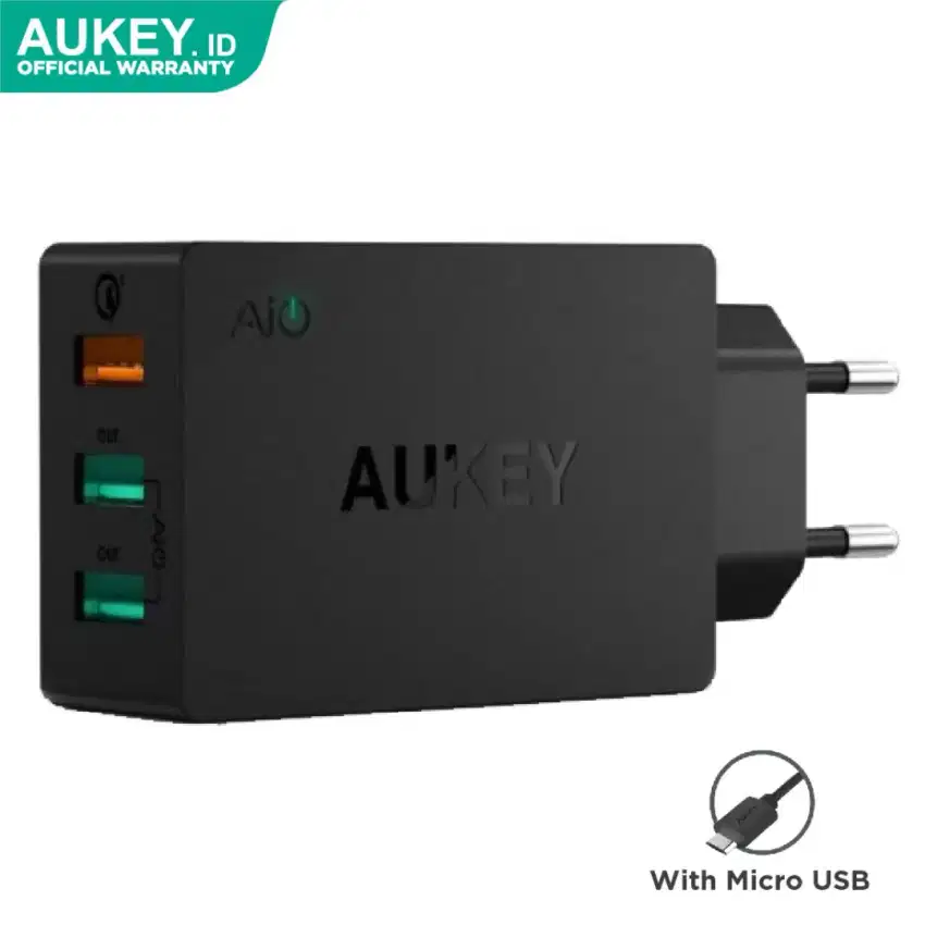 Charger Aukey PA-T14 3 Ports 43.5W QC 3.0 & AiQ - 500063 original