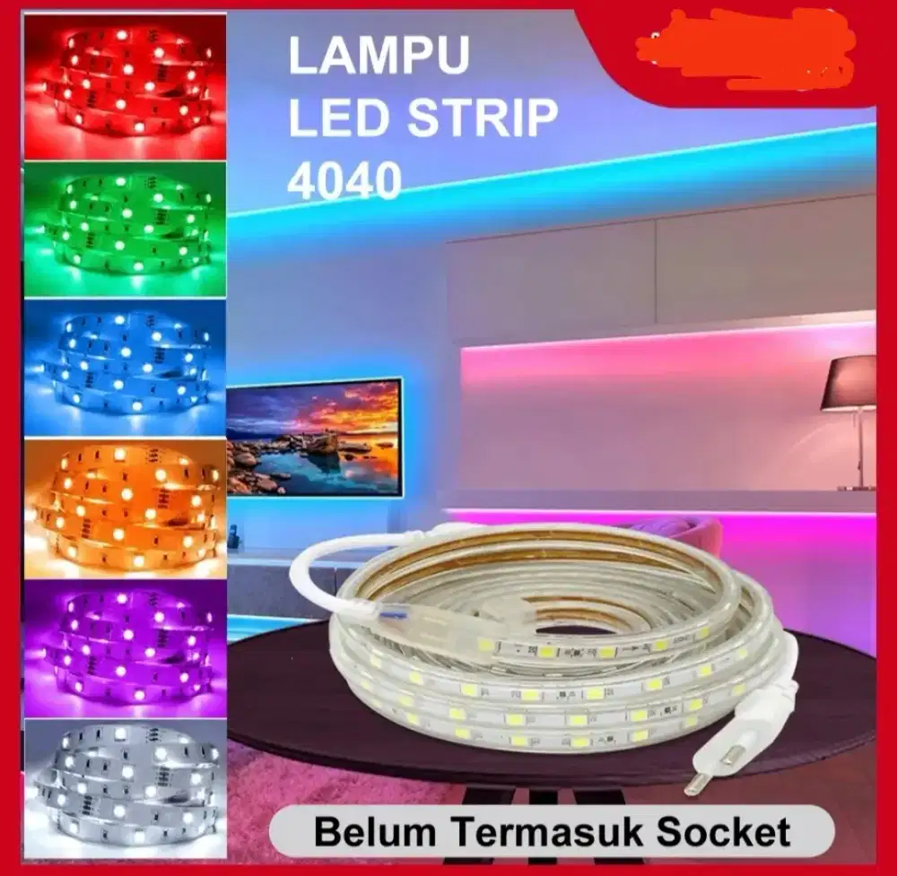 Lampu Led Strip 4040 SMD harga per set 6warna (per warna @1meter)