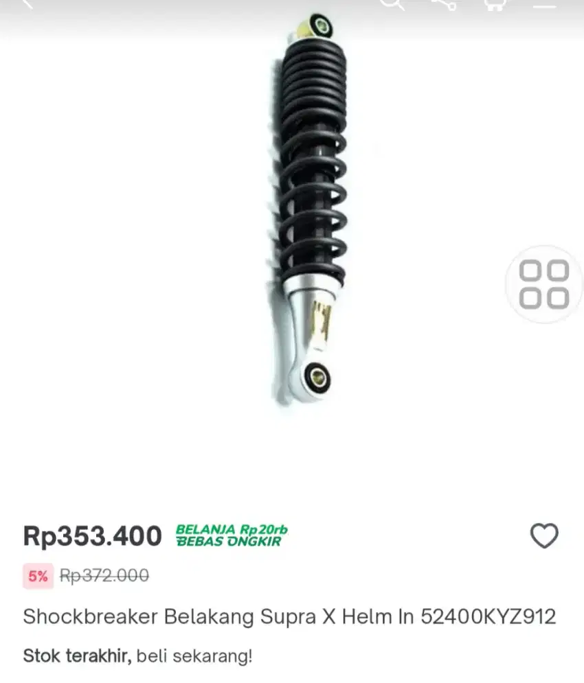 Shockbreaker Belakang Supra X Helm In Baru