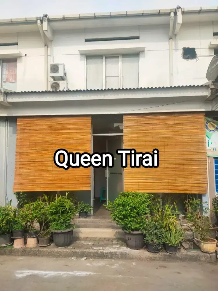 Tirai bambu + pliture ukuran 2x2