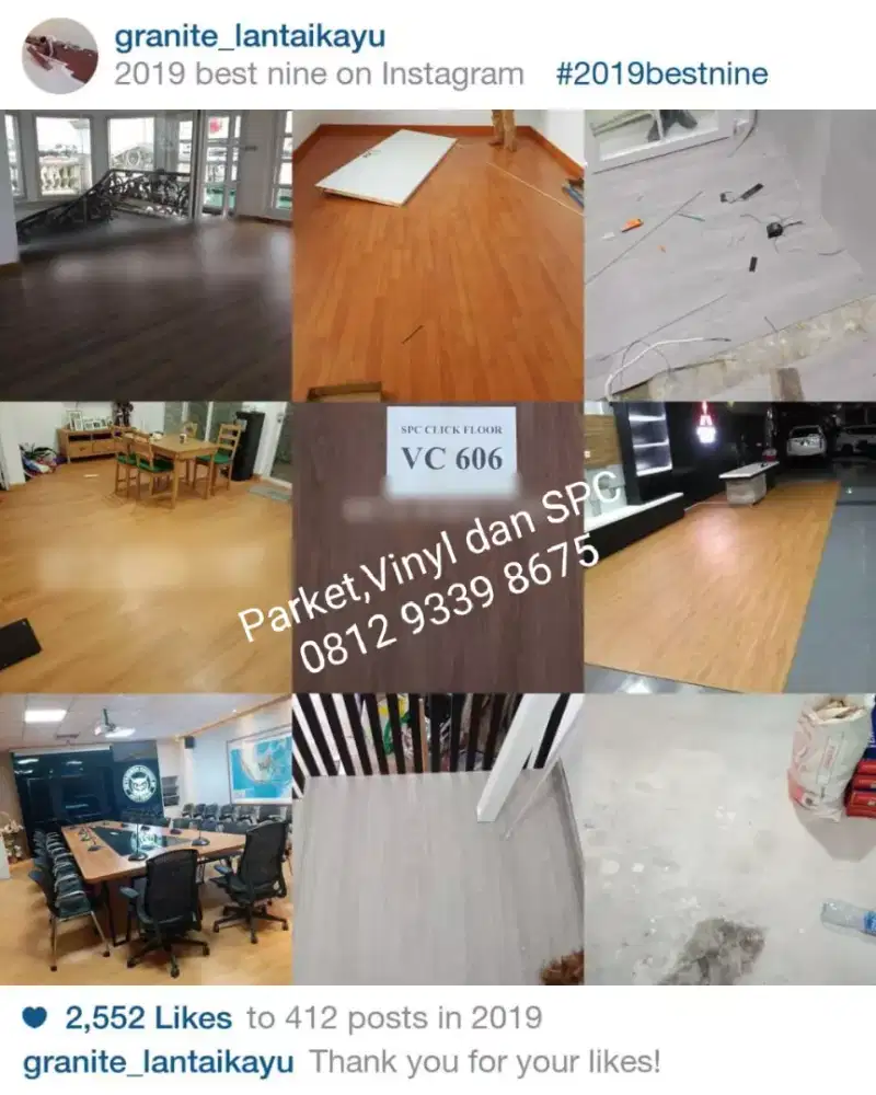 Parket dan Vinyl terpasang