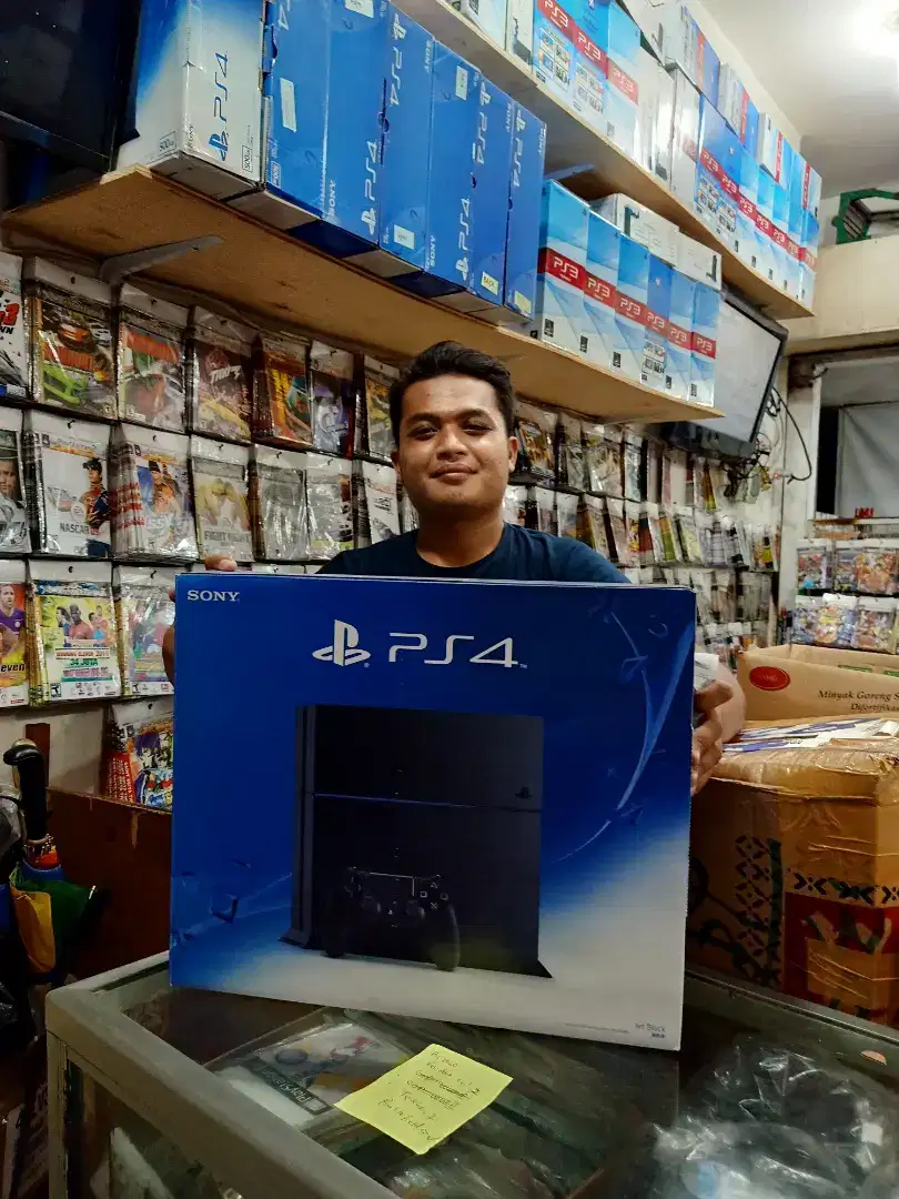 PS4 FAT BARU CLONE 500GB+1 STICK+FULL GAME DIGITAL SONY+KABEL LENGKAP