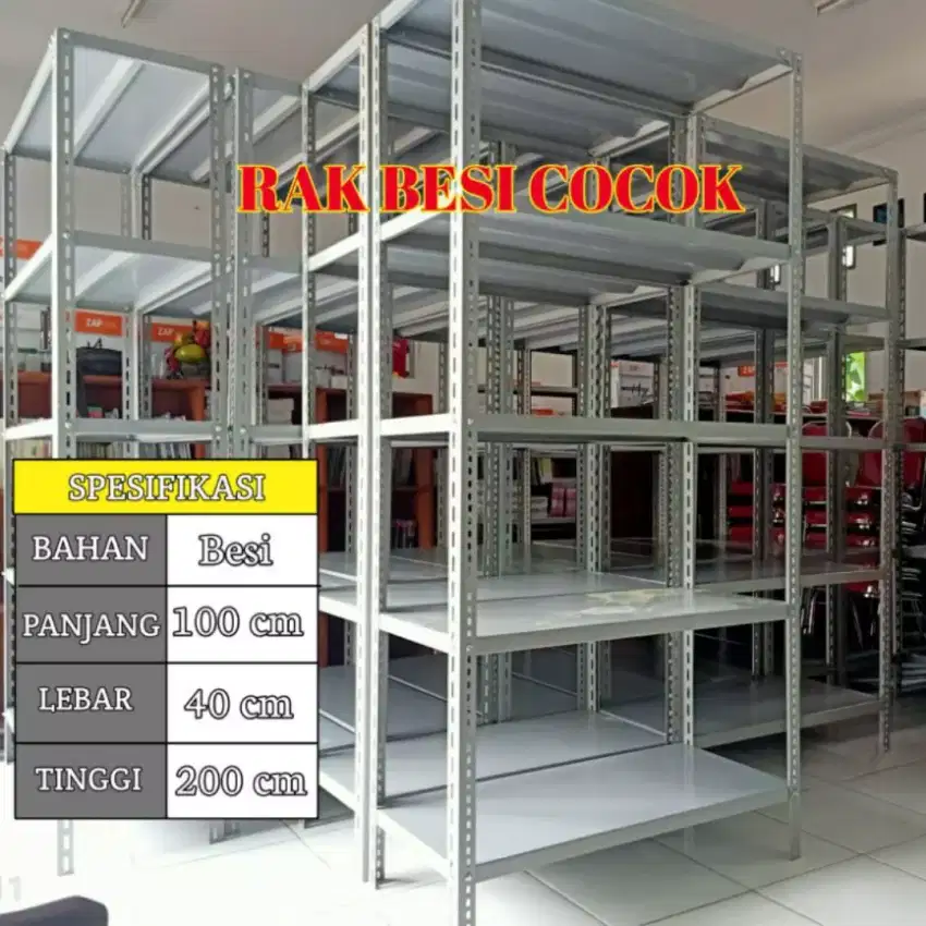 Rak besi ambal susun