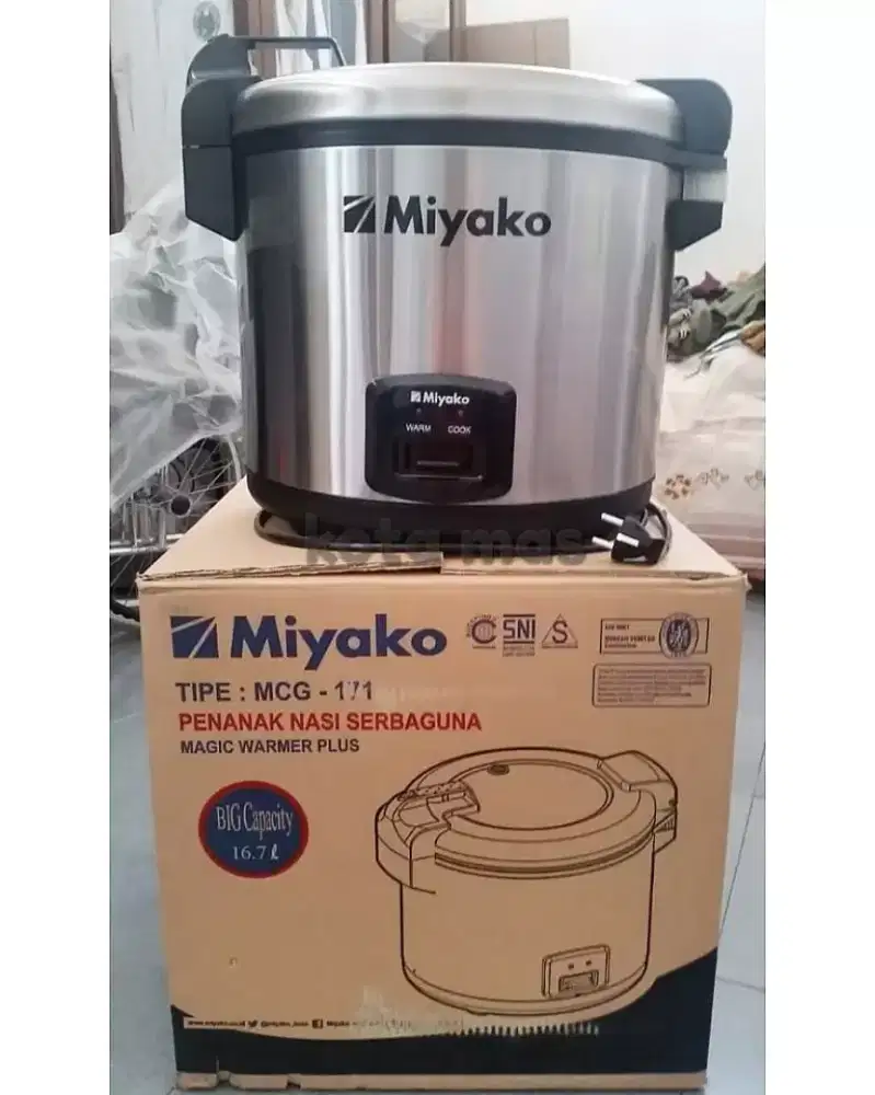 Magic Com Penanak Nasi Rice Cooker Besar Jumbo Miyako Murah Baru Bagus