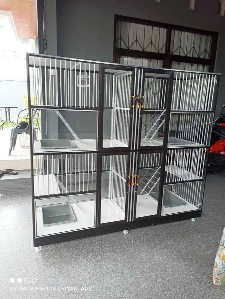 kandang kucing aluminium 4 pintu