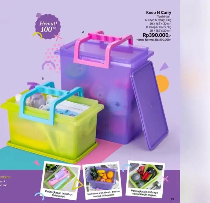 Di jual kotak serbaguna tupperware