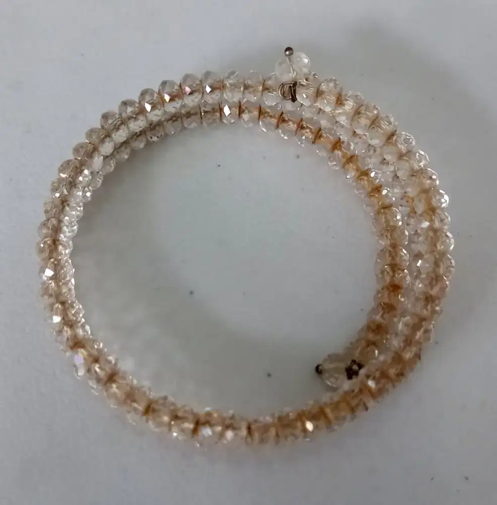 Gelang Manik2 Bening Jadul.