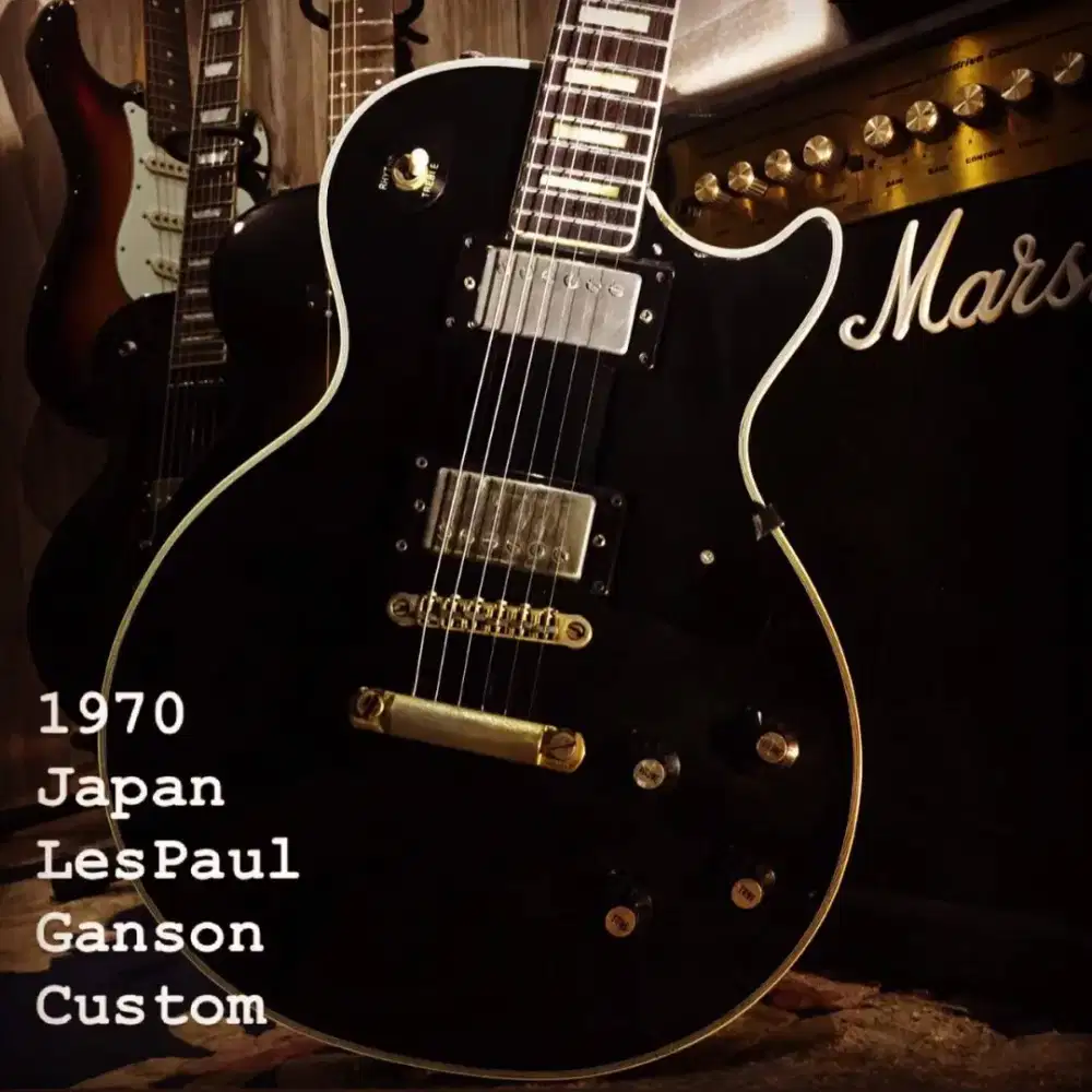 Gitar Japan Tua Les Paul Black Beauty