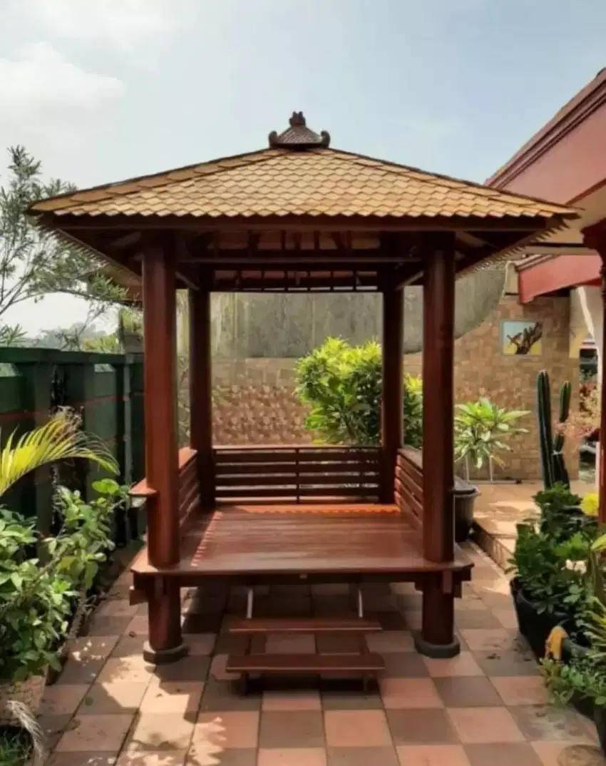 Jual saung gazebo kayu