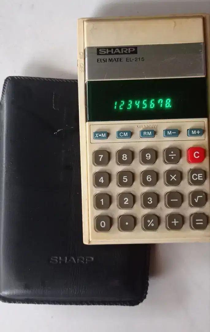 Kalkulator kasir jadul Sharp EL-215_; not casio calculator antik lawas