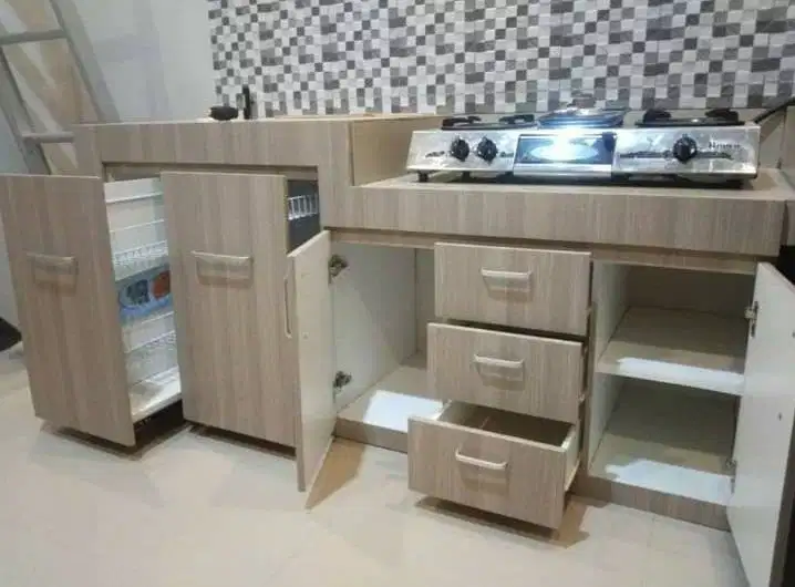 Kitchenset Meja resepsionis kasir teller kantor dapur sketseltsel