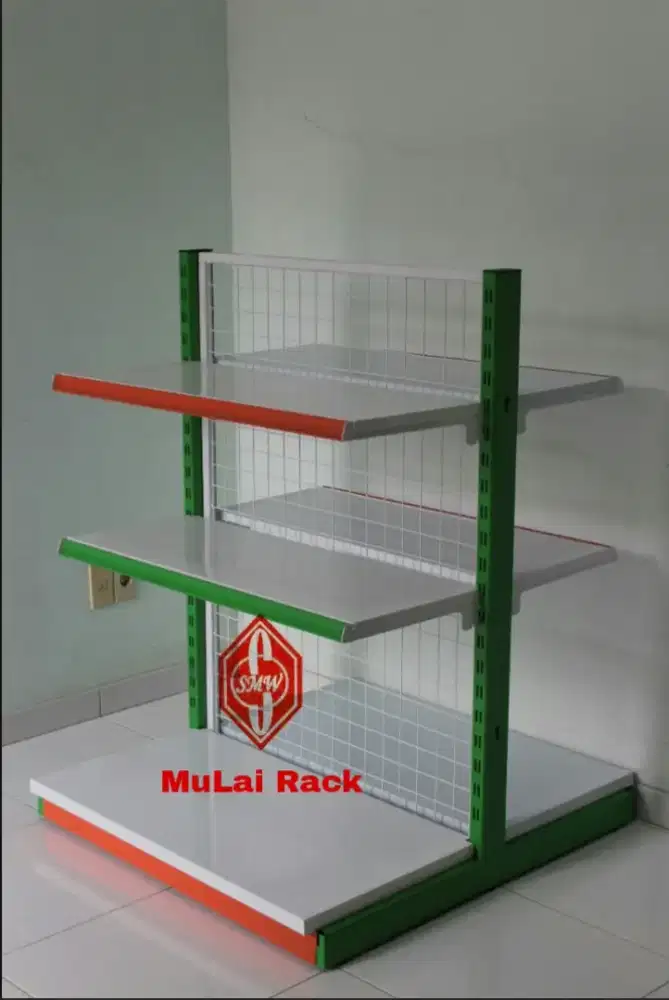 Rak Murah Gondola Double Premier T.120xL.45xP.90cm - 2x 3susun