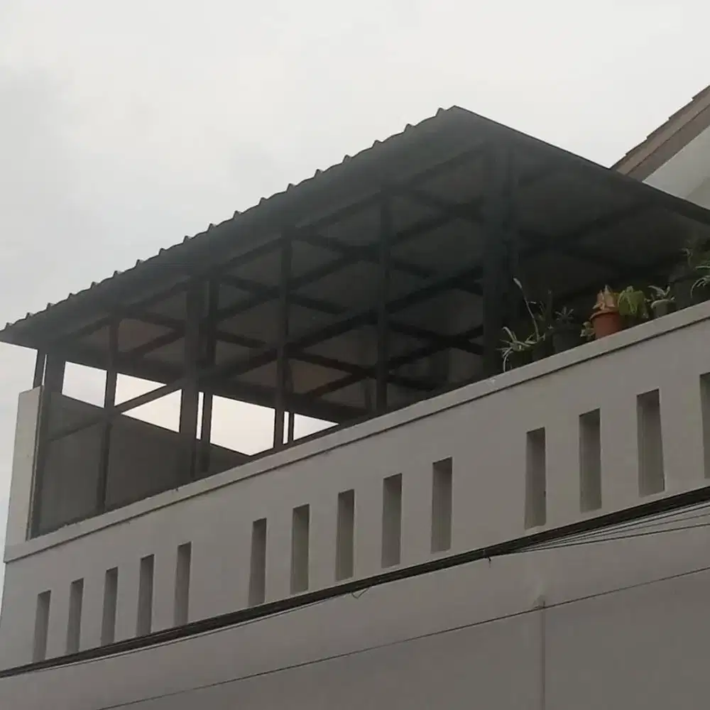 Menerima pemasangan canopy minimalis polycarbonate spandex alderon#64